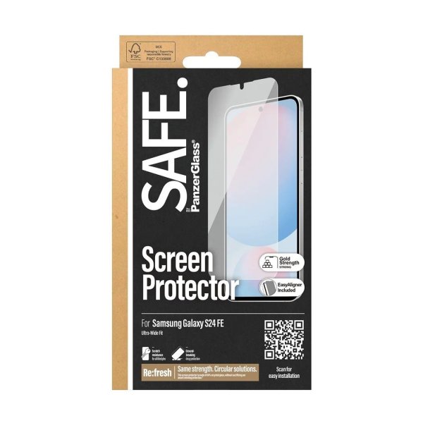 PanzerGlass Screen Protector UWF Safe Защитное стекло для Samsung Galaxy S24 FE