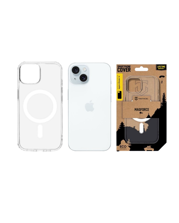 Tactical MagForce Cover Защитный чехол для Apple iPhone 15 / прозрачный