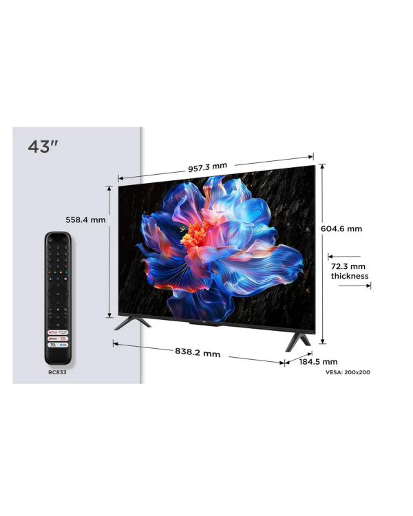 TCL V6C Телевизор 43" / QLED / 3840 x 2160