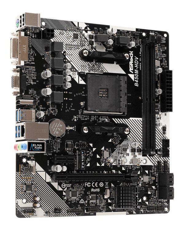 ASRock B450M-HDV R4.0 Motherboard mATX / AMD AM4