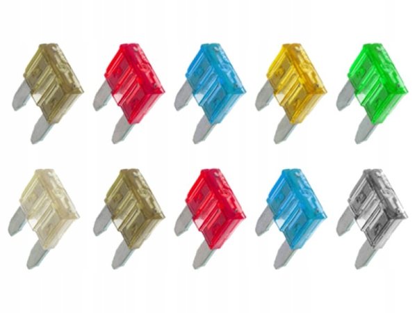 Автомобильные предохранители MINI, набор 10 шт. (5A,7,5A,10A,15A,20A,25A,30A)