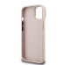 Guess PU Grained 4G Logo Stand Camera Frame Case Защитный чехол для iPhone 13 / розовый