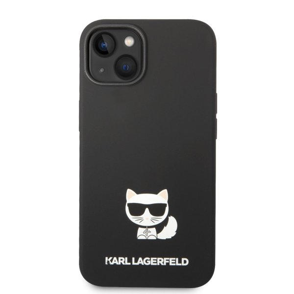 Karl Lagerfeld Liquid Silicone Choupette Защитный чехол для iPhone 14 Plus / чёрный