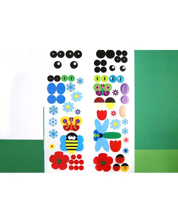 Розочки-цветочки. Аппликация с наклейками