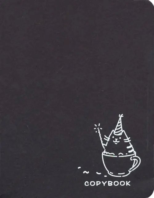 Обложка книги «Тетрадь общая TOTAL BLACK. Философия кота, 48 листов, А5, клетка, в ассортименте»