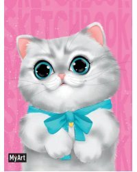 Скетчбук. Серый котик