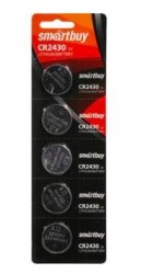 Обложка книги «Комплект батареек Smartbuy CR2430, 5 штук (количество товаров в комплекте: 5)»
