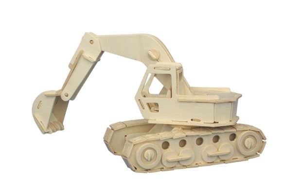 Сборная деревянная модель. Экскаватор