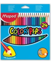 Цветные карандаши Color Peps, трехгранные, 24 цвета