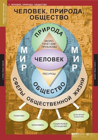 Комплект таблиц. Обществознание. 8-9 класс (7 таблиц)