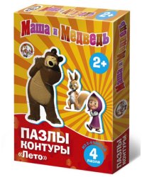 Пазл-контур "Маша и Медведь. Лето"