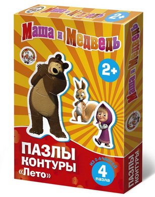 Обложка книги «Пазл-контур "Маша и Медведь. Лето"»