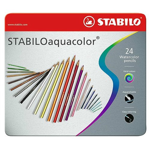 Набор акварельных цветных карандашей "STABILO aquacolor", 24 штуки