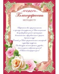 Благодарность методисту