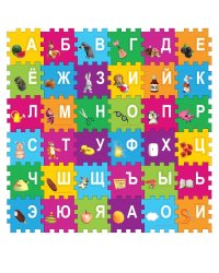 Коврик-пазл "Маша и Медведь", с вырезанными буквами