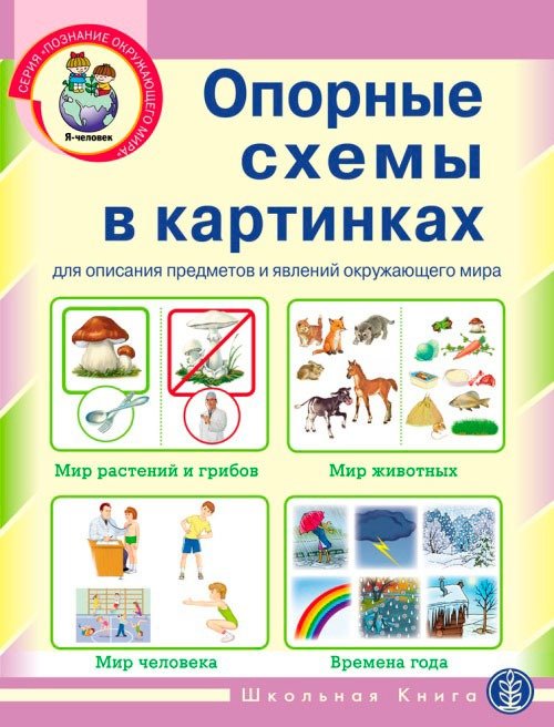 Обложка книги «Опорные схемы для составления описательного рассказа. Набор из 22 карточек-схем в картинках» — Шестернина Н.Л., ISBN 9785000130223