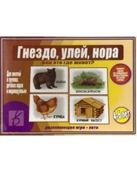 Игра "Гнездо, улей, нора или кто где живет?"