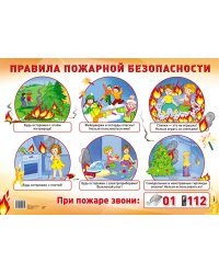 Демонстрационный плакат &quot;Правила пожарной безопасности&quot;