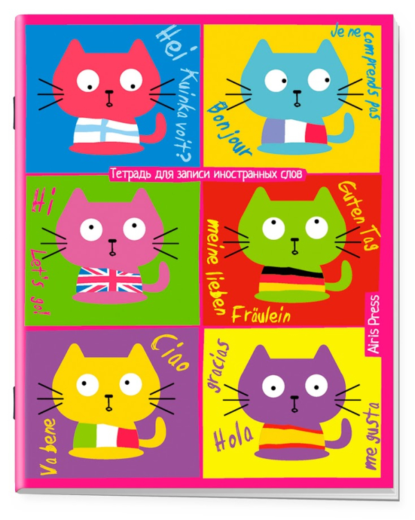 Тетради для записи иностранных слов Тетрадь для записи иностранных слов (котята)