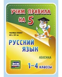 Русский язык. Лексика. 1-4 классы. Таблица-плакат. ФГОС