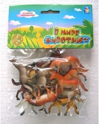 Набор лошадей "В мире животных", 12 штук (арт. Т50496)
