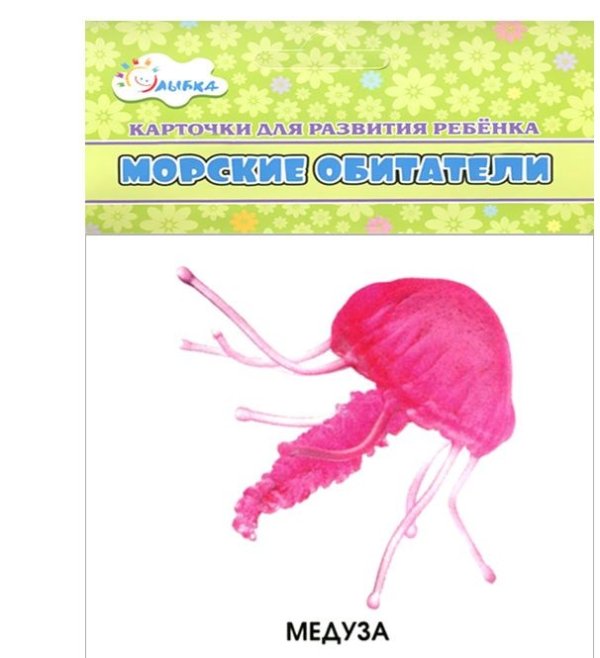 Учебные карточки Морские обитатели (набор из 12 карточек)