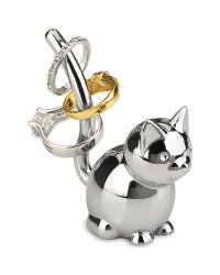 Подставка для колец Zoola "Кошка", хром