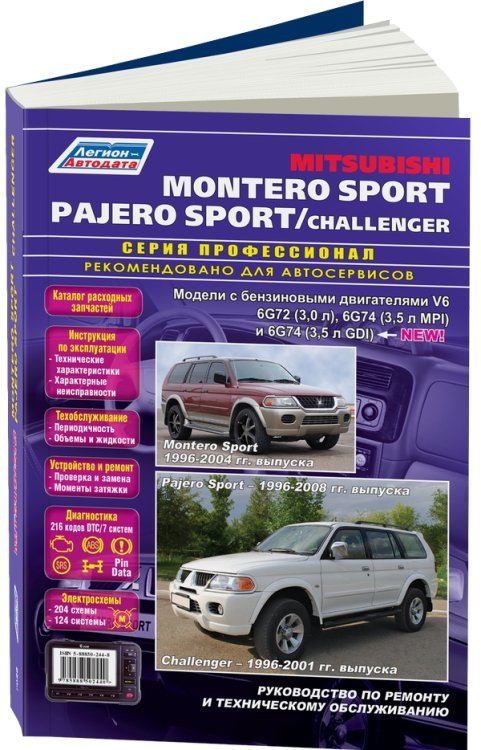 Mitsubishi Montero Sport / Pajero Sport, Challenger. Руководство по ремонту и техническому обслуживанию