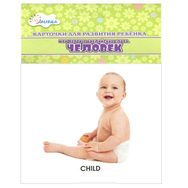 Учебные карточки Человек. Мои первые английские слова (набор из 12 карточек)
