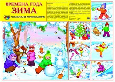 Демонстрационный плакат. Времена года. Зима