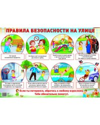 Демонстрационный плакат. Правила безопасности на улице
