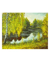 Живопись на холсте "Родные места", 40х50 см