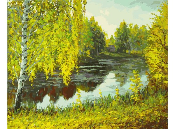 Живопись на холсте "Родные места", 40х50 см