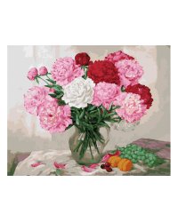 Живопись на холсте "Пионы", 40х50 см