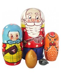 Матрешка-сказка "Курочка Ряба", 5 в 1