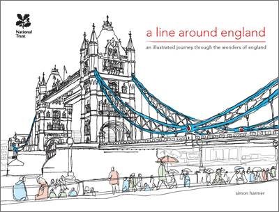 Обложка книги «A Line Around England. A Colouring Book of the Nation's Favourite Landmarks» — Harmer Simon, ISBN 9781909881228