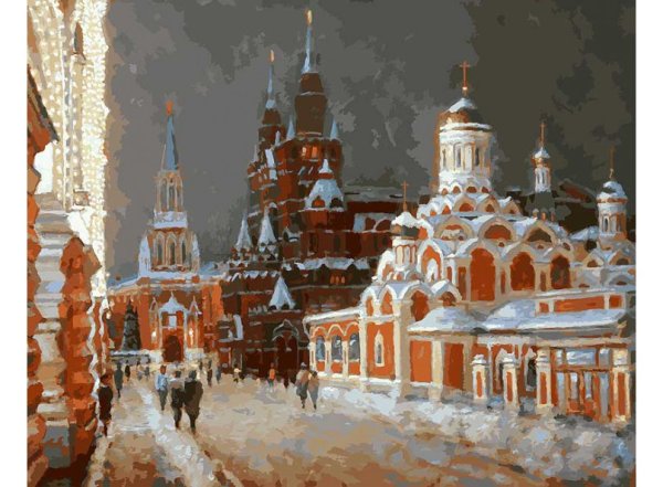Обложка книги «Живопись на холсте "Перед Рождеством" (40х50 см)»