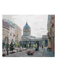 Живопись на холсте &quot;Малая Конюшенная улица&quot;, 40х50 см