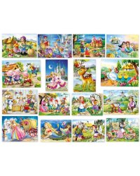 Игра настольная "Мини пазлы. Сказки", 54 элемента