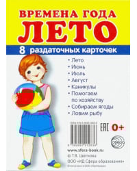 Раздаточные карточки "Времена года. Лето" (8 штук)
