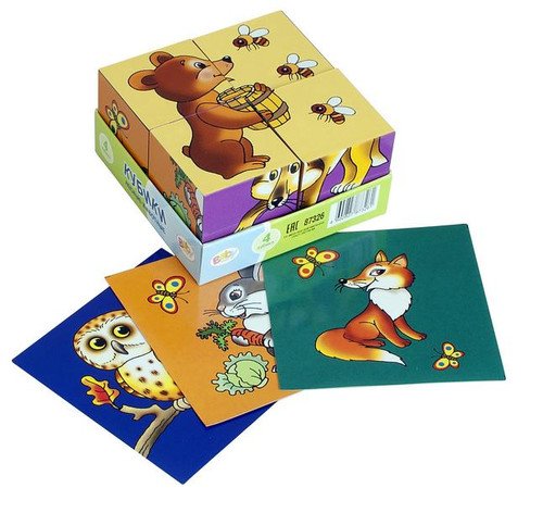 Обложка книги «Кубики с картинками Baby Step "Лесные животные"»