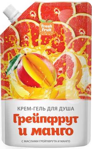 Крем-гель для душа Fresh Fruit "Грейпфрут и манго", 200 мл