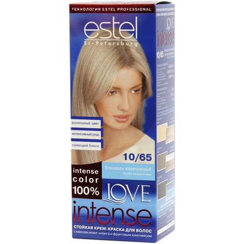 Крем-краска "Estel Love Intense", №10/65 жемчужный блондин