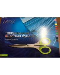 Набор цветной бумаги, тонированная, А3, 10 листов, 10 цветов