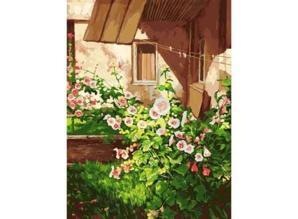 Обложка книги «Живопись на холсте "Куст шток розы", 30х40 см»