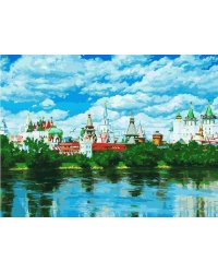 Живопись на холсте "Русское подворье", 30х40 см