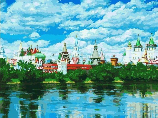 Обложка книги «Живопись на холсте "Русское подворье", 30х40 см»
