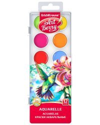Краски акварельные &quot;Artberry&quot;, 12 цветов, с УФ защитой яркости