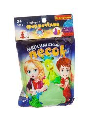 Марсианский песок, 500 грамм, 10 формочек, зелёный