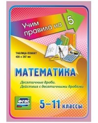Математика. Десятичные дроби. Действия с десятичными дробями. 5-11 классы. ФГОС